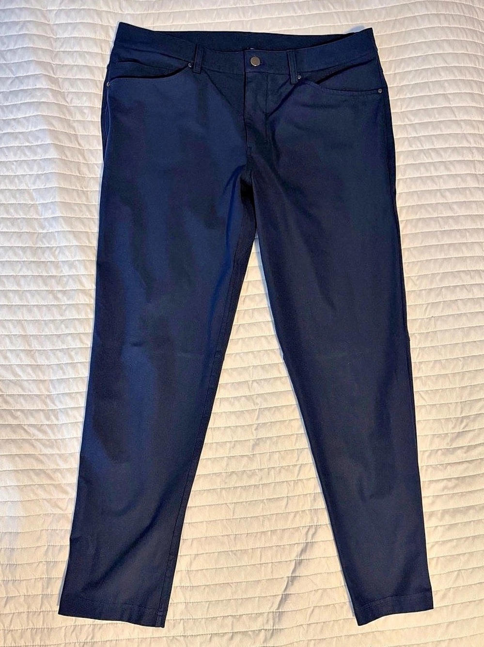 lululemon City Sleek 5 Pocket 7/8 Pant Skinny Pants Black Waist 34 G43